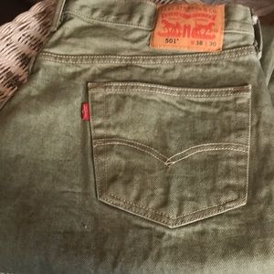 LEVI’S 38X30 Olive Green 501 Jeans